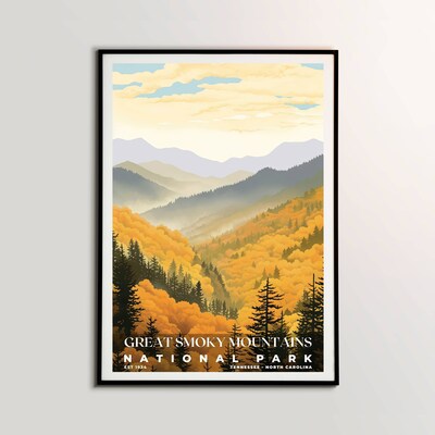 Great Smoky Mountains National Park Poster, Travel Art, Office Poster, Home Decor | S3 - image2